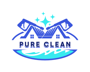 Power Wash Cleaning Maintenance logo design