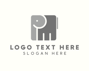 Green Elephant - Wildlife Cube Elephant logo design