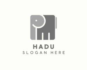 App - Wildlife Cube Elephant logo design