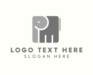 Animal Sanctuary - Wildlife Cube Elephant logo design