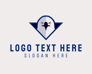 League - Furious Varsity Eagle logo design