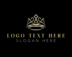 Silver - Crown Ring Jewelry logo design
