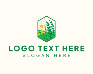 Land - Agriculture Farm Field logo design