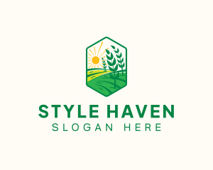 Farming - Agriculture Farm Field logo design