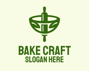 Organic Rolling Pin Bowl logo design