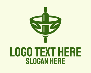 Vegan Restaurant - Organic Rolling Pin Bowl logo design