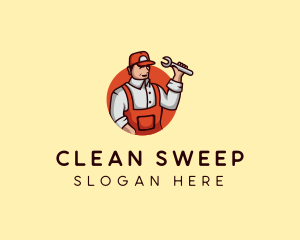 Custodian - Repair Handyman Mechanic logo design