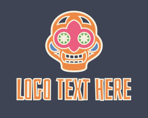 Corps - Colorful Mexican Skull logo design