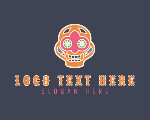 Ancient - Mexican Skull Festival logo design