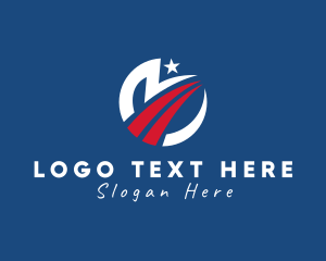 Patriot - Country Flag Circle logo design