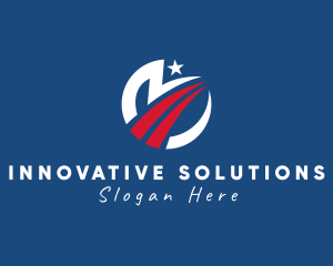 Election - Country Flag Circle logo design
