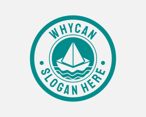 Paper Sailboat Badge Logo