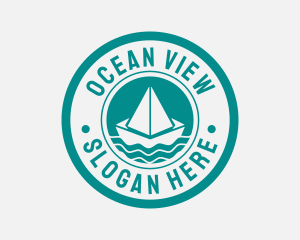 Paper Sailboat Badge logo design