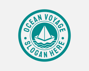 Paper Sailboat Badge logo design