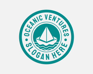 Paper Sailboat Badge logo design