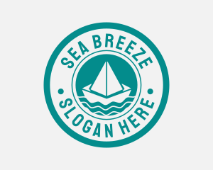 Paper Sailboat Badge logo design