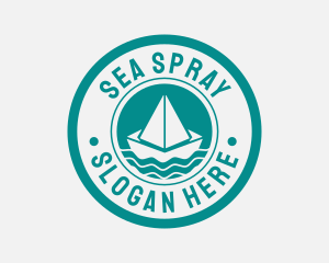 Paper Sailboat Badge logo design