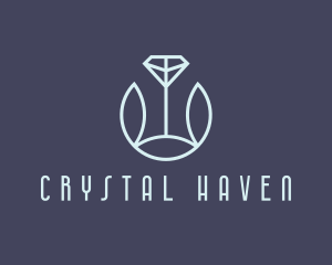 Crystal Leaf Jewelry logo design