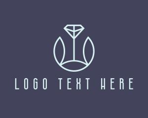Glamorous - Crystal Leaf Jewelry logo design