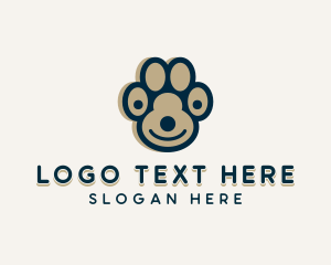 Pet Shop - Dog Paw Vet logo design