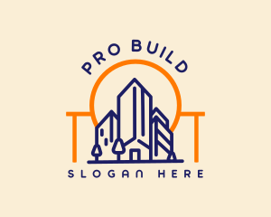 City Contractor Building logo design