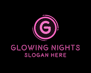 Neon Lights - Glowing Neon Club Bistro logo design