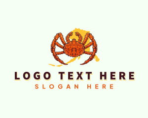 Steamed Crab - Alaska King Crab logo design