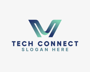Generic Tech Letter V Logo