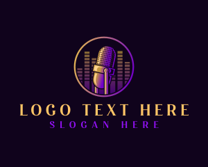 Mic - Microphone Podcast Studio logo design
