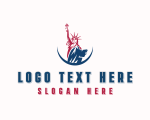 New York - USA Liberty Statue logo design