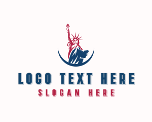 USA Liberty Statue Logo