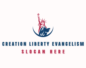 USA Liberty Statue logo design