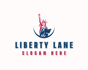 USA Liberty Statue logo design