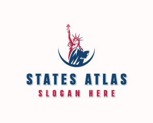 USA Liberty Statue logo design