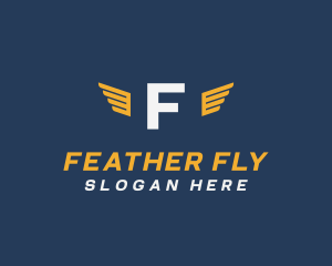 Courier Flight Aviation logo design