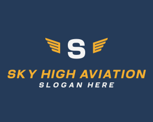 Courier Flight Aviation logo design