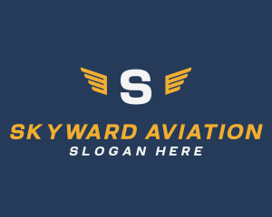 Courier Flight Aviation logo design