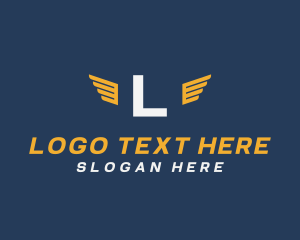 Airplane - Courier Flight Aviation logo design