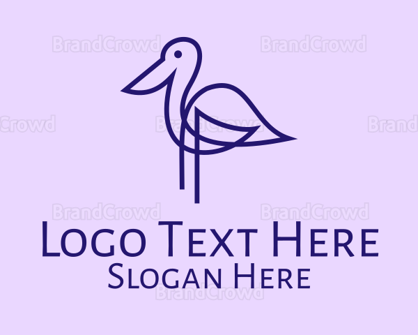 Blue Heron Bird Logo