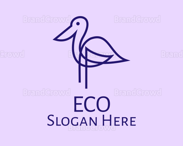 Blue Heron Bird Logo