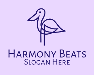 Environmental - Blue Heron Bird logo design