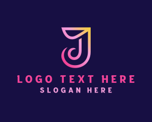 Letter J - Music Streaming App logo design