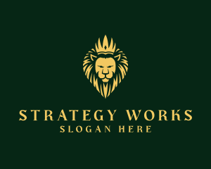 Royal Lion Crown logo design