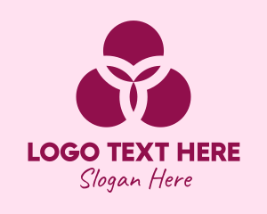 Purple - Three Petal Flower Spa logo design