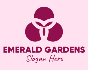 Three Petal Flower Spa logo design