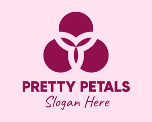 Three Petal Flower Spa logo design