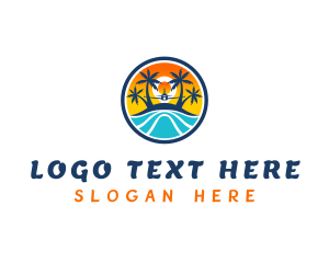 Tourism - Plane Beach Resort logo design