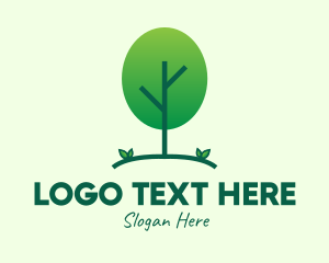 Biology - Green Eco Tree logo design
