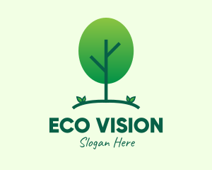 Green Eco Tree logo design