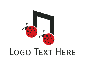 Sound - Music Lady Bug Beatle logo design